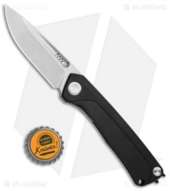 Acta Non Verba Knives Z200 Liner Lock Knife Black G-10 (3.5" Stonewash) -eos || Kershaw || Spyderco Shop Acta Non Verba Knives NF LL Black G 10 SW BHQ 116612 jr bottlecap