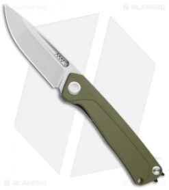 Acta Non Verba Knives Z200 Liner Lock Knife Olive G-10 (3.5" Stonewash)