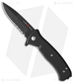Al Mar Mini SERE 2020 Spring Assisted Knife Black G-10 (3" Black Serr)