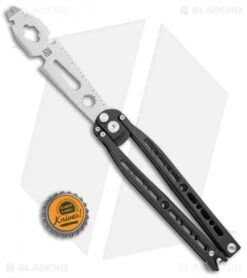 Artisan Cutlery Kinetic-Tool Automatic Butterfly Tool Black Titanium (4" SW) -eos || Kershaw || Spyderco Shop Artisan Cutlery Kinetic Tool Auto Butterfly Black Ti SW BHQ 112061 jr bottlecap