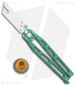 Artisan Cutlery Kinetic-Tool Automatic Butterfly Tool Green Ti (2.8" SW) -eos || Kershaw || Spyderco Shop Artisan Cutlery Kinetic Tool Auto Butterfly Opener Tool Green Ti 1823GO GN BHQ 95863 jr bottlecap