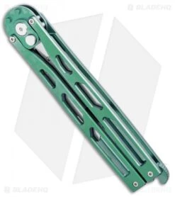 Artisan Cutlery Kinetic-Tool Automatic Butterfly Tool Green Ti (2.8" SW) -eos || Kershaw || Spyderco Shop Artisan Cutlery Kinetic Tool Auto Butterfly Opener Tool Green Ti 1823GO GN BHQ 95863 jr side