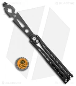 Artisan Cutlery Kinetic-Tool Automatic Butterfly Tool Black Aluminum (4" Black) -eos || Kershaw || Spyderco Shop Artisan Cutlery Kinetic Tool Auto Butterfly Tool Black Aluminum Black 1831P BK BHQ 107383 jr bottlecap