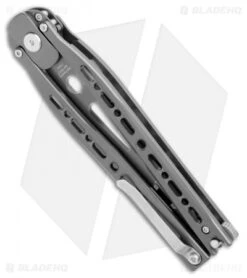 Artisan Cutlery Kinetic-Tool Automatic Butterfly Tool Gray Steel (4" Gray) -eos || Kershaw || Spyderco Shop Artisan Cutlery Kinetic Tool Auto Butterfly Tool Gray Aluminum Gray 1831 GY BHQ 107382 jr side