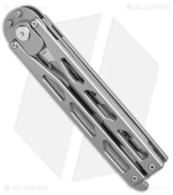 Artisan Cutlery Kinetic-Tool Automatic Butterfly Tool Titanium (3.3" Stonewash) -eos || Kershaw || Spyderco Shop Artisan Cutlery Kinetic Tool Auto Butterfly Tool Ti SW BHQ 144900 jr side