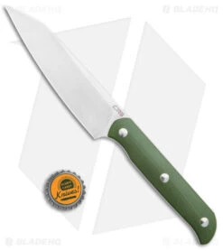 CJRB Silax Fixed Blade Knife Green G-10 (5.1" Satin) -eos || Kershaw || Spyderco Shop Artisan Cutlery Silax Fixed Blade Green G 10 Satin BHQ 138921 jr bottlecap