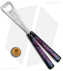 BB Barfly Bottle Opener Butterfly Trainer (Psychedelic Flowers) -eos || Kershaw || Spyderco Shop BB Barfly Bottle Opener Butterfly Trainer Psychedelic Flowers BHQ 83039 jr bottlecap