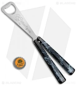 BB Barfly Bottle Opener Butterfly Trainer (Scratched Metal) -eos || Kershaw || Spyderco Shop BB Barfly Bottle Opener Butterfly Trainer Scratched Metal BHQ 82969 jr bottlecap