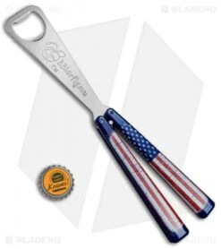 BB Barfly Bottle Opener Butterfly Trainer (Wild American Flag) -eos || Kershaw || Spyderco Shop BB Barfly Bottle Opener Butterfly Trainer Wild American Flag BHQ 83042 jr bottlecap