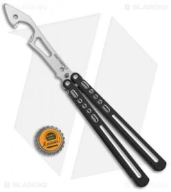 BBbarfly BBFireFly Knife Style Bottle Opener Balisong Black (4.25" Satin) -eos || Kershaw || Spyderco Shop BB Barfly FireFly Black Style Bottle Opener Butterfly BHQ 135621 jr bottlecap