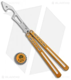 BBbarfly BBFireFly Knife Style Bottle Opener Balisong Gold (4.25" Satin) -eos || Kershaw || Spyderco Shop BB Barfly FireFly Gold Style Bottle Opener Butterfly BHQ 135622 jr bottlecap