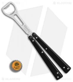 BB Barfly Pro Model Bottle Opener Butterfly Trainer (Black) -eos || Kershaw || Spyderco Shop BB Barfly Pro Model Bottle Opener Butterfly Trainer Black BHQ 87774 er bottlecap