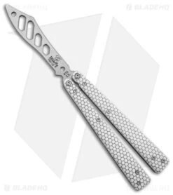BB Barfly Pro V3 Laser Etched Edition Butterfly Knife White