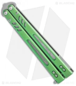BRS Hybrid Replicant Alt Balisong Butterfly Knife Green Titanium (4.6" SW) -eos || Kershaw || Spyderco Shop BRS Hybrid Replicant Balisong Butterfly Green Ti SW SP BHQ 117130 jr spine 1