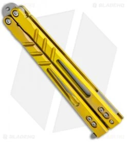 BRS Premium Alpha Beast Balisong Butterfly Knife Gold Ti Kukri (4.5") -eos || Kershaw || Spyderco Shop BRS Premium Alpha Beast Balisong Gold Ti Kukri SW BHQ 115543 jr spine