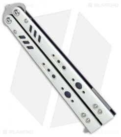 BRS Premium Replicant Balisong Butterfly Knife White G-10/Purple Ti (4.5" SW) -eos || Kershaw || Spyderco Shop BRS Premium Replicant Balisong Butterfly White Purple Ti SW BHQ 26711 jr spine