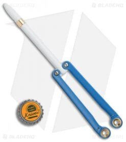 BaliYo By Spyderco Butterfly Pen Fisher Space Pen (Blue/White) USA Made -eos || Kershaw || Spyderco Shop BaliYo by Spyderco Butterfly Pen Fisher Space Pen blue white USA Made BHQ 82799 er bottlecap