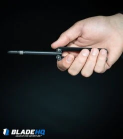 BaliYo By Spyderco Butterfly Pen Fisher Space Pen (Blue/White) USA Made -eos || Kershaw || Spyderco Shop BaliYo by Spyderco Pen Butterfly Flipper Black BHQ 4501 kp in hand web 3