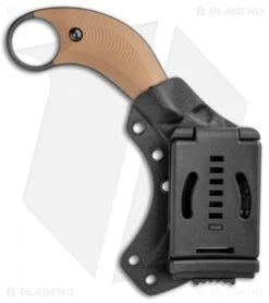 Bastinelli Creations B.A.K. Karambit Fixed Blade Knife Coyote G-10 (3.25" Black) -eos || Kershaw || Spyderco Shop Bastinelli Creations B.A.K 3D Coyote BHQ 115145 jr sheath