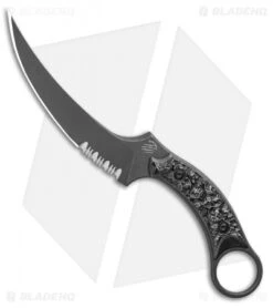 Bastinelli Creations Mako Fixed Blade Knife Bronze Two Saints (4.5" BSW Serr)