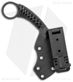 Bastinelli PiKa Picoeur Karambit Fixed Blade Knife Wrapped (1" Black) -eos || Kershaw || Spyderco Shop Bastinelli PiKa Picoeur Karambit Wrapped Black BAS202BW BHQ 101510 jr sheath