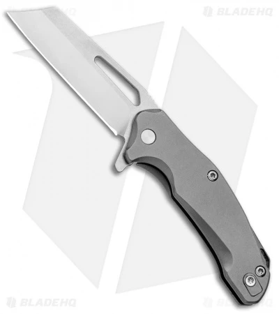 Bastion Braza Mini Bro Cleaver Frame Lock Gray Stainless (2" Satin) 3 Bastion Braza Mini Bro Cleaver Frame Lock Gray Stainless (2" Satin)