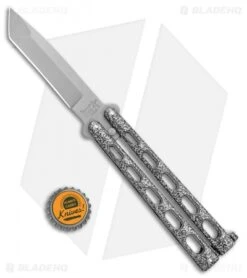 Bear Butterfly Knife Tanto Large W/ Silver Vein (4" Bead Blast) 114A -eos || Kershaw || Spyderco Shop Bear Butterfly Tanto Large Silver Vein BB BHQ 0663 jr bottlecap