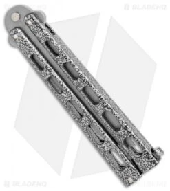 Bear Butterfly Knife Tanto Large W/ Silver Vein (4" Bead Blast) 114A -eos || Kershaw || Spyderco Shop Bear Butterfly Tanto Large Silver Vein BB BHQ 0663 jr side