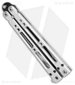 Bear OPS Bear Song IV Butterfly Knife Aluminum W/Trainer (4.38" Black) B-400B+TR -eos || Kershaw || Spyderco Shop Bear OPS Bear Song IV Butterfly Aluminum with Trainer Black B 400 B TR BHQ 74868 jr side