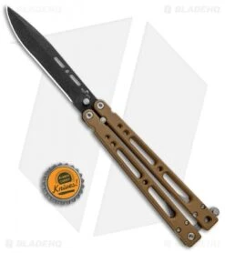 Bear OPS Bear Song IV Butterfly Knife Coyote Al (4.38" Black) B-400-AlDDE-B -eos || Kershaw || Spyderco Shop Bear OPS Bear Song IV Butterfly Coyote Al Black B 400 AlDDE B BHQ 99613 jr bottlecap