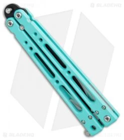 Bear OPS Bear Song IV Butterfly Knife Teal Al (4.38" Black) B-400-AlCP-B+TR -eos || Kershaw || Spyderco Shop Bear OPS Bear Song IV Butterfly Teal Aluminum Black B 400 ALCYP B TR BHQ 102299 jr spine