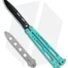 Bear OPS Bear Song IV Butterfly Knife Teal Al (4.38" Black) B-400-AlCP-B+TR -eos || Kershaw || Spyderco Shop Bear OPS Bear Song IV Butterfly Teal Aluminum Black B 400 ALCYP B TR BHQ 102299 jr with trainer