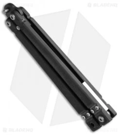 Bear OPS Bear-Song II Butterfly Black G-10 Knife (4.5" Black + Trainer) 35999 -eos || Kershaw || Spyderco Shop Bear OPS Bear song II Butterfly Black G 10 B 200 SET 35 BHQ 50068 jr side