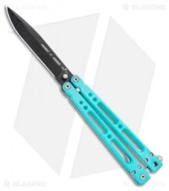 Bear OPS Bear Song IV Butterfly Knife Teal Al (4.38" Black) B-400-AlCP-B