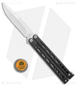 Bear Ops Bear Song VIII Butterfly Knife Bayonet Black Steel (4.5" Satin) -eos || Kershaw || Spyderco Shop Bear Ops Bear Song VIII Butterfly Bayo Black Satin B 820 SSBK S BHQ 107304 jr bottlecap