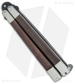 Bear & Son BW17T Butterfly Knife Black Walnut (4.125" Black) -eos || Kershaw || Spyderco Shop Bear Son Butterfly Knife Black Walnut Black BW17T BHQ 77785 jr side