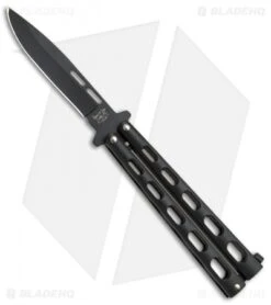 Bear & Son 115B Large Butterfly Knife Black (4" Black)