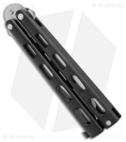 Bear & Son 113BTR Small Butterfly Knife Trainer W/Black Handle (3.3" Dull) -eos || Kershaw || Spyderco Shop Bear and Son 113BTR Small Butterfly Trainer Black Satin BHQ 11912 jr spine