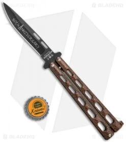 Bear & Son 30th Anniversary 115 Copper Vein Butterfly Knife (4.1" Black) -eos || Kershaw || Spyderco Shop Bear and Son Anniversary 115 Copper Vein Butterfly Black ANN115CV BHQ 121778 jr bottlecap