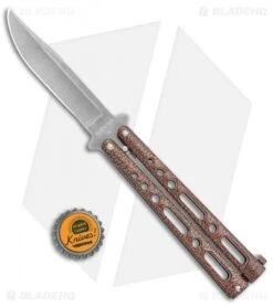 Bear & Son Butterfly Carbon Steel Knife Copper Vein (5" Stonewash) -eos || Kershaw || Spyderco Shop Bear and Son Butterfly Copper Vein SW BHQ 135528 jr bottlecap