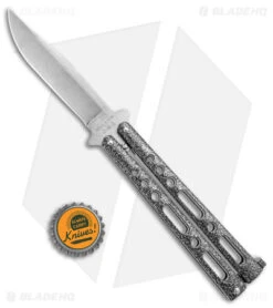 Bear & Son 117 Large Butterfly Knife Gray (4" SW) BC117SSW -eos || Kershaw || Spyderco Shop Bear and Son Butterfly Gray SW BHQ 139093 jr bottlecap