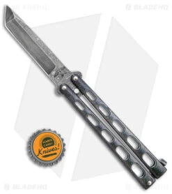 Bear & Son 114 Butterfly Tanto Knife Galaxy (4" Damascus) 114GXAD -eos || Kershaw || Spyderco Shop Bear and Son Large Butterfly Tanto Galaxy Damascus BHQ 141496 jr bottlecap