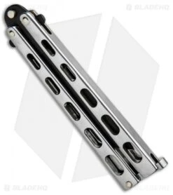 Bear & Son Tanto Butterfly Knife Stainless Steel (4.1" Black) SS15TAN -eos || Kershaw || Spyderco Shop Bear and Son Tanto Butterfly SS Black SS15TAN BHQ 87938 jr side