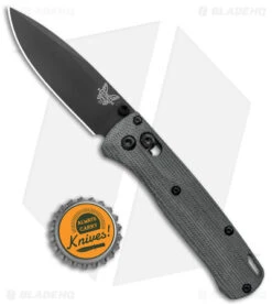 Flytanium Crossfade Black Canvas Micarta + Benchmade Mini Bugout Knife (3" BLK) -eos || Kershaw || Spyderco Shop Benchmade Mini Bugout Flytanium Crossfade Black Canvas Micarta Black BHQ 138130 jr bottlecap