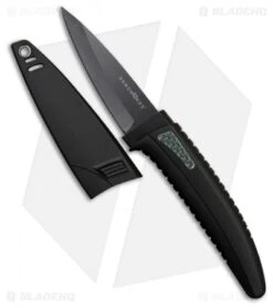 Benchmark Ceramic Neck Knife Black Polymer (3" Black Plain)