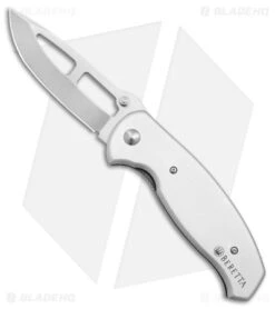 Beretta Airlight 3 Medium Liner Lock Knife Silver Aluminum (3" Satin)