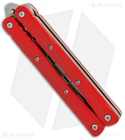 BlackFox Balisong Butterfly Trainer Knife Red G-10 (3.8" Stonewash) 5 BlackFox Balisong Butterfly Trainer Knife Red G-10 (3.8" Stonewash) - Image 3