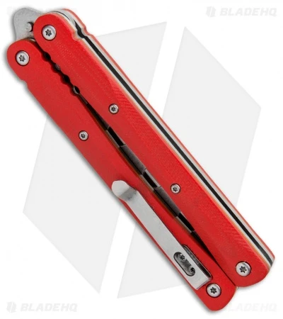 BlackFox Balisong Butterfly Trainer Knife Red G-10 (3.8" Stonewash) 4 BlackFox Balisong Butterfly Trainer Knife Red G-10 (3.8" Stonewash) - Image 2