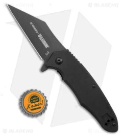 Blackhawk Be-Wharned Sideliner Knife Black G-10 (3.25" Black Plain) -eos || Kershaw || Spyderco Shop Blackhawk Be Wharned G 10 Sideliner DLC Black BHQ 178056 jr bottlecap