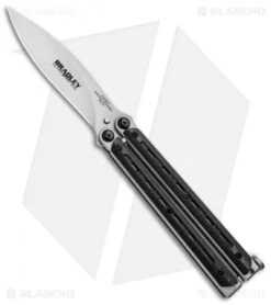 Bradley Kimura Butterfly Balisong Knife Black Carbon Fiber (3.9" Bead Blast)